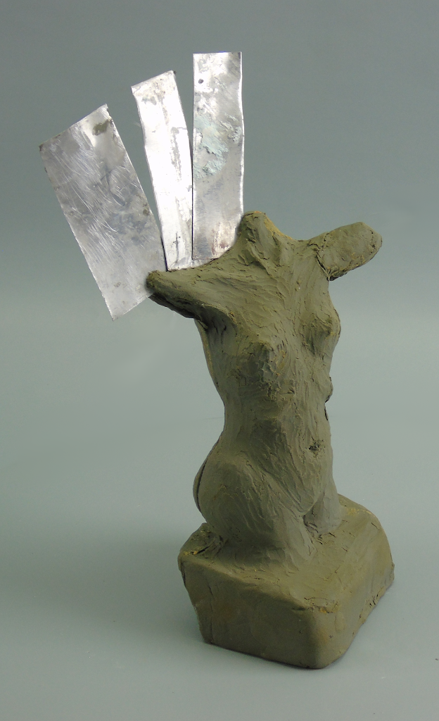 Model with shims inserted, different angle